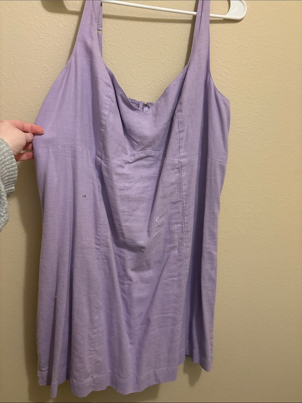 Purple Abercrombie linen mini dress